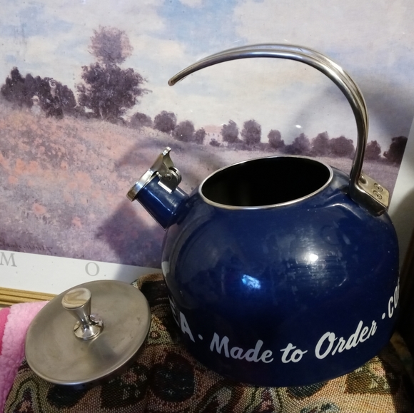 🏫☕KATE SPADE N.Y. BLUE TEA KETTLE🍵COLLECTIBLE VINTAGE CLOSEOUT. - Picture 13 of 16